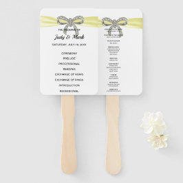 Leque Programa de Casamento de Arcos de Diamante Amarelo