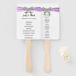 Leque Programa de Casamento de Arcos de Diamante Roxo