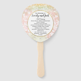 Leque Programa de Casamento de Árvores de Folha de Coraç