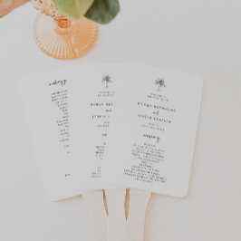 Leque Programa de Casamento de Árvores de Palma da Ilha