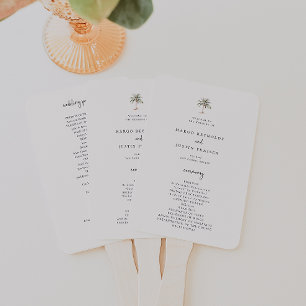 Leque Programa de Casamento de Árvores de Palma da Ilha