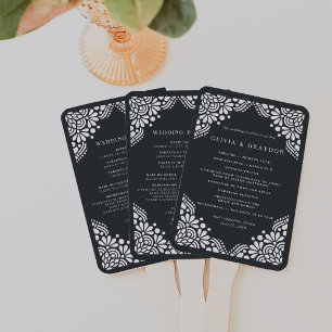 Leque Programa de Casamento de Beaux Arts