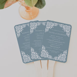 Leque Programa de Casamento de Beaux Arts