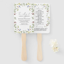 Programa de Casamento de Caligrafia de Verão