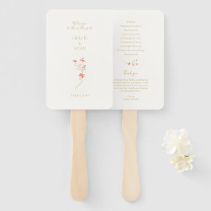 Leque Programa de Casamento de Cartões Dobrados de Fusel