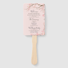 Leque Programa de Casamento de Cherry Blossom