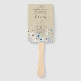 Leque Programa de Casamento de Flores Selvagens Modernas