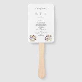 Leque Programa de Casamento de Flores Selvagens, persona