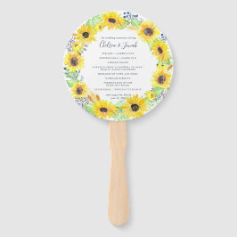 Leque Programa de Casamento de Flowerfields Wreath