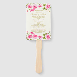 Leque Programa de Casamento de Hibiscus Rosa