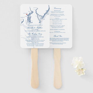 Leque Programa de Casamento de Mapa de Baltimore Marylan