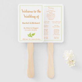 Leque Programa de Casamento de outono