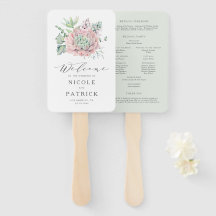 Programa de Casamento de Pastel de Aquarelas