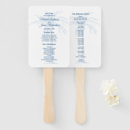 Leque Programa de Casamento de Praia Tropical com Palma