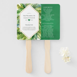 Leque Programa de Casamento de Praia Tropical de Verão