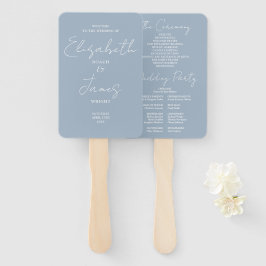 Leque Programa de Casamento de Script Minimalista Dusty