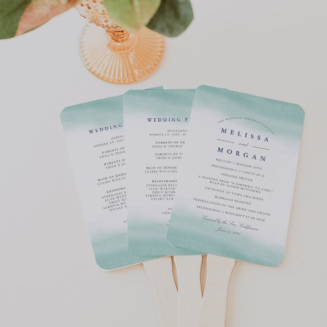 Leque Programa de Casamento de Seaglass Tides (Criador carregado)