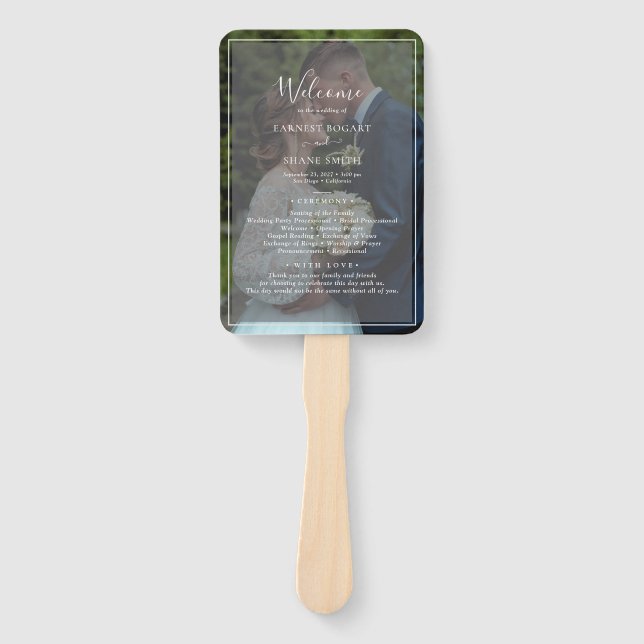 Leque Programa de Casamento de Sobreposição de Fotos Mod (Frente)