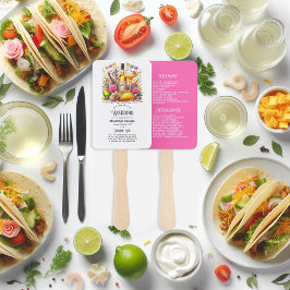 Leque Programa de Casamento de Tequila Fiesta Mexicana R