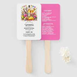 Leque Programa de Casamento de Tequila Fiesta Mexicana R
