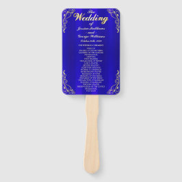 Leque Programa de Casamento de Tipografia do Ouro Regal 