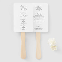 Programa de Casamento do Monograma de Praia de Sta