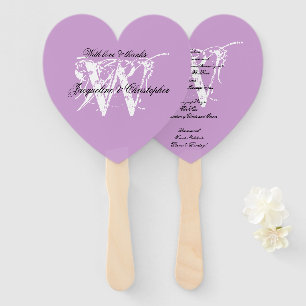 Leque Programa de Casamento do Soft Mauve Lilac Chic