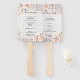 Leque Programa de Casamento e Lista de Festas Rustic Woo