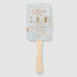 Leque Programa de Casamento Elegante da Lua Celestial