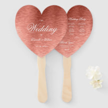 Programa de Casamento em Caligrafia Rosa Dourado
