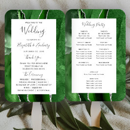 Leque Programa de Casamento em Hunter Green com Ágata Pr