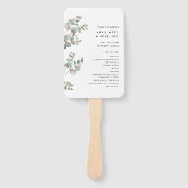 Leque Programa de Casamento Eucalipto