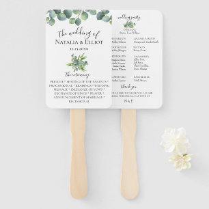 Leque Programa de Casamento Eucalyptus Deixa
