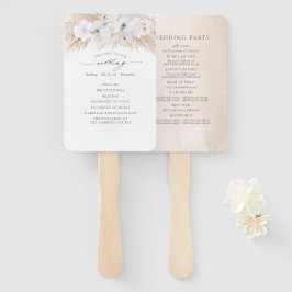 Leque Programa de Casamento Exótico para Orquídeas Branc