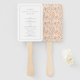 Leque Programa de Casamento Floral Chic Dusty Pink Ditzy