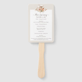 Leque Programa de Casamento Floral de Tonelada/Partido