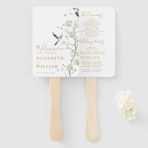 Programa de Casamento Floral Elegante em Dourado C