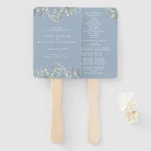 Programa de Casamento Floral Verde Poeira Azul