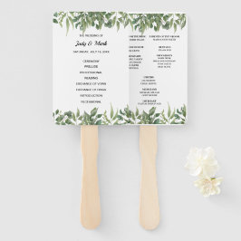 Leque Programa de Casamento Foliar Verde Foliage