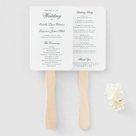 Leque Programa de Casamento Formal Floresta Verde Tradic