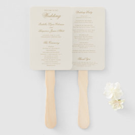 Leque Programa de Casamento Formal Tradicional de Marfim