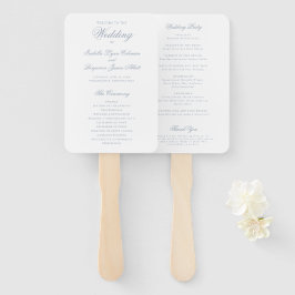 Leque Programa de Casamento Formal Tradicional em Azul E