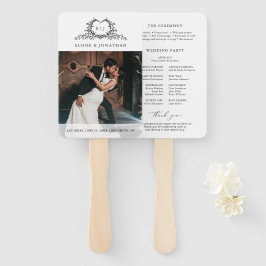 Leque Programa de Casamento Foto Chic Monograma Minimali