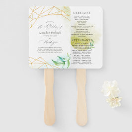 Leque Programa de Casamento Geométrico de Cristais de Aq