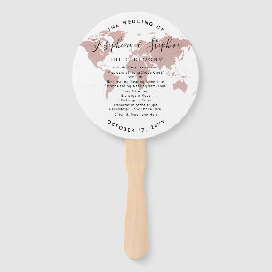 Leque Programa de Casamento Global do Tema do Mapa Mundi