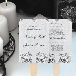 Leque Programa de Casamento Gótico