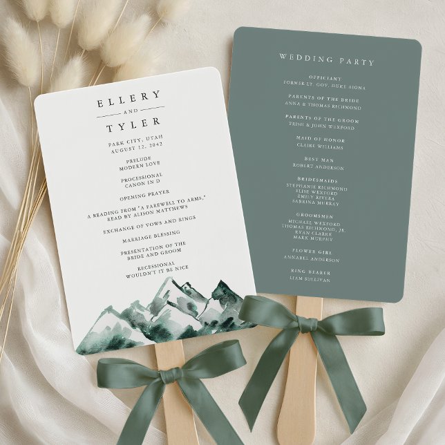 Leque Programa de Casamento Highland | Montanha (Criador carregado)