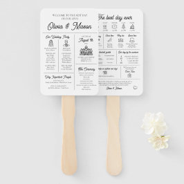 Leque Programa de Casamento Infográfico Único e Moderno