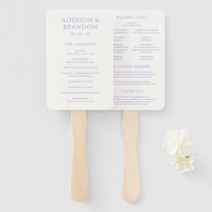 Leque Programa de Casamento Lilás Moderno e Elegante