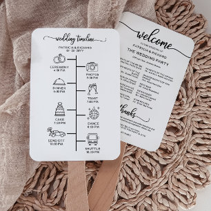 Leque Programa de Casamento Minimalista Moderno
